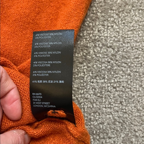 NWOT Anthropologie Colma Tunic Sweater in Orange Size XS - Picture 6 of 9